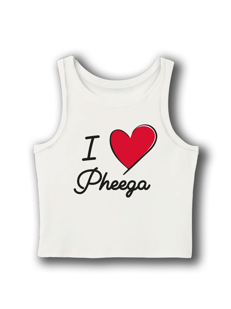 I Love Pheega Crop Canotta Donna