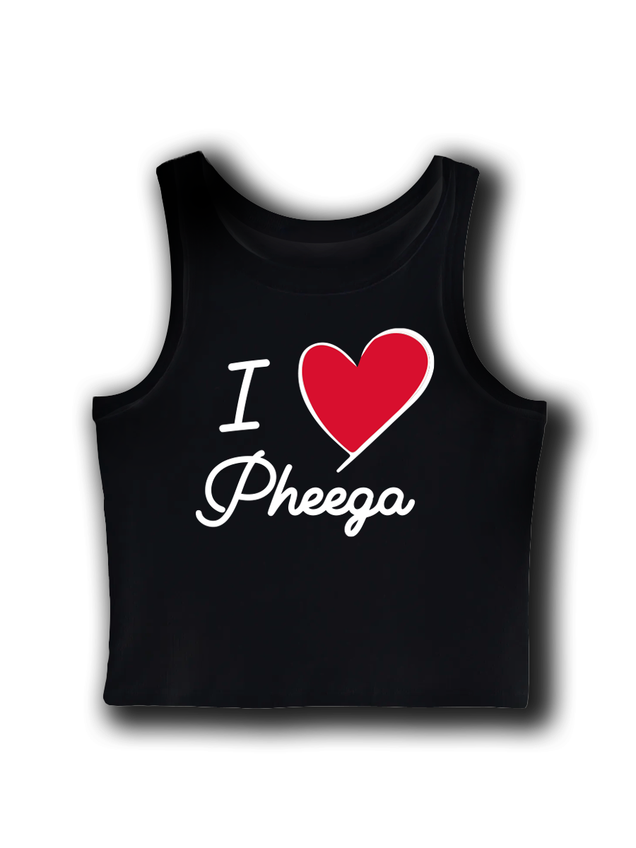 I Love Pheega Crop Canotta Donna