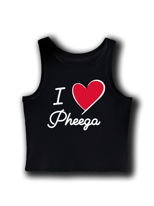 I Love Pheega Crop Canotta Donna